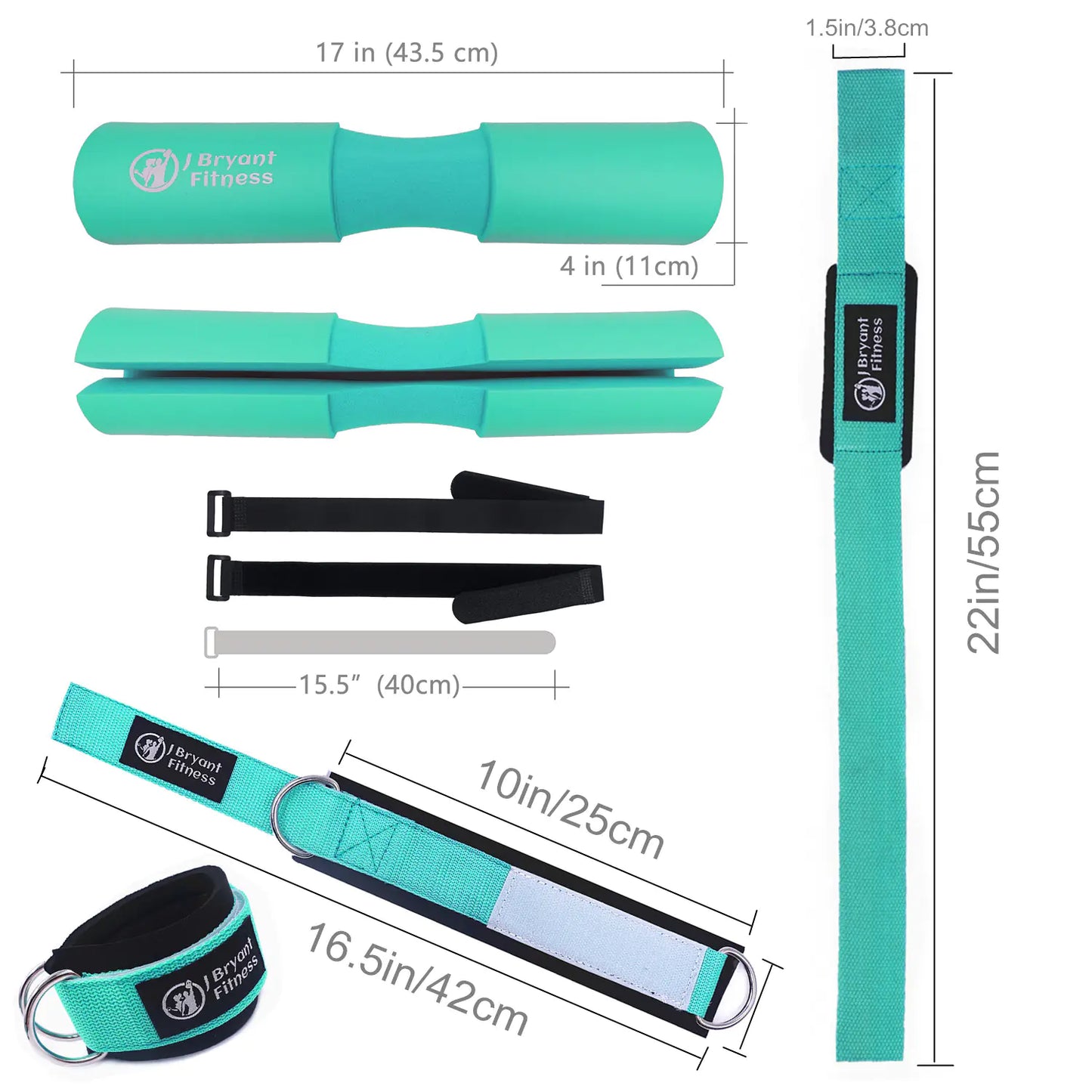 Set de Almohadilla para Barra y Correa de Tobillo para Hip Thrusts